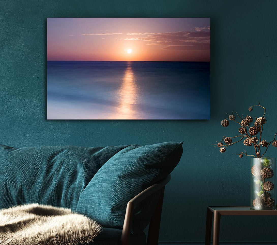  A Canvas Print of Tranquil Ocean Sun Canvas Wall Art
