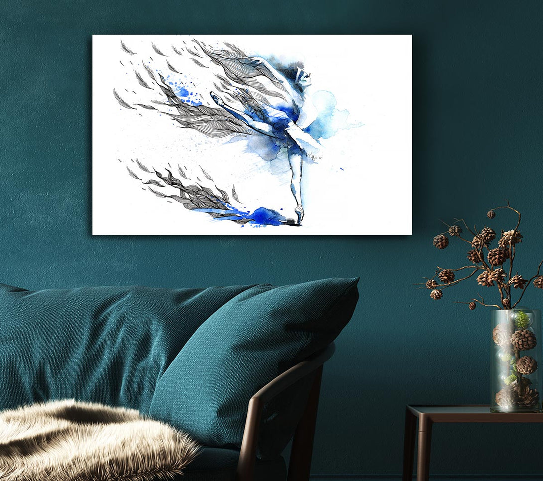  A Canvas Print of Blue Ballerina 12 Canvas Wall Art