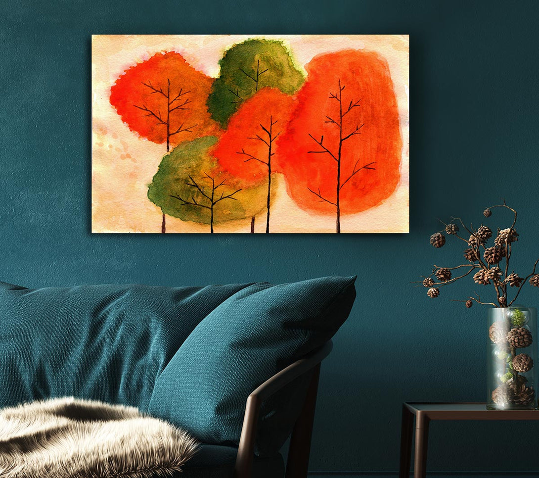  A Canvas Print of Autumn Trees 1 Canvas Wall Art