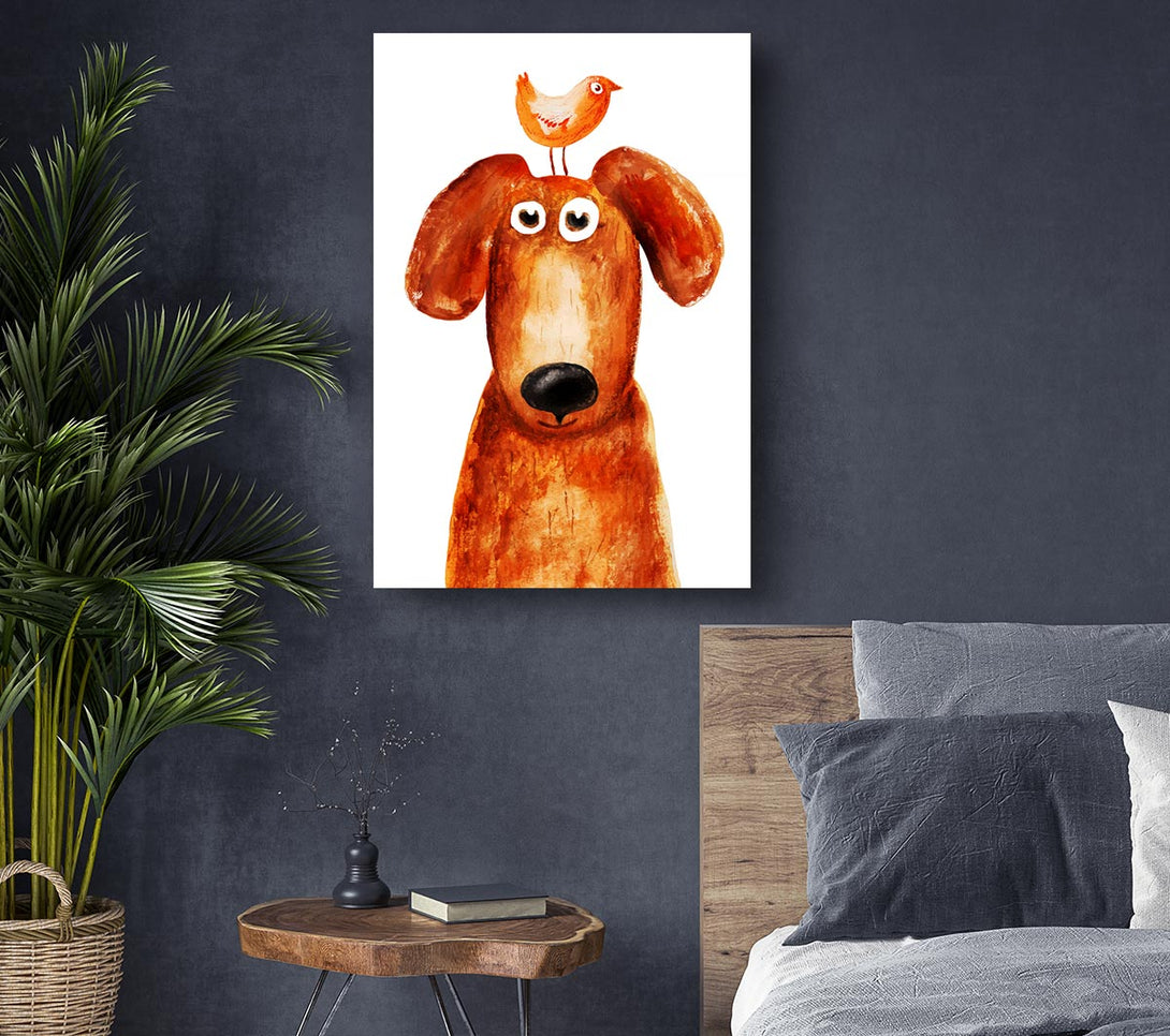  A Canvas Print of Wheres The Bird Dog Canvas Print