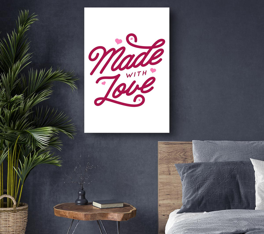  A Canvas Print of Made With Love Canvas Wall Art