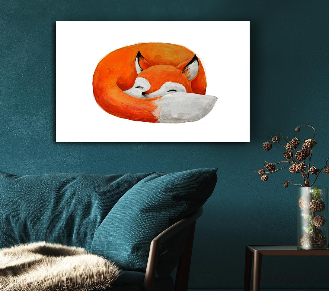  A Canvas Print of Sleeping Fox 1 Canvas Wall Art