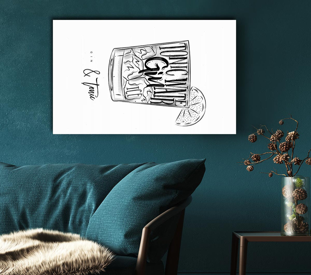 A Canvas Print of Gin And Tonic Over Ice 2 Canvas Wall Art