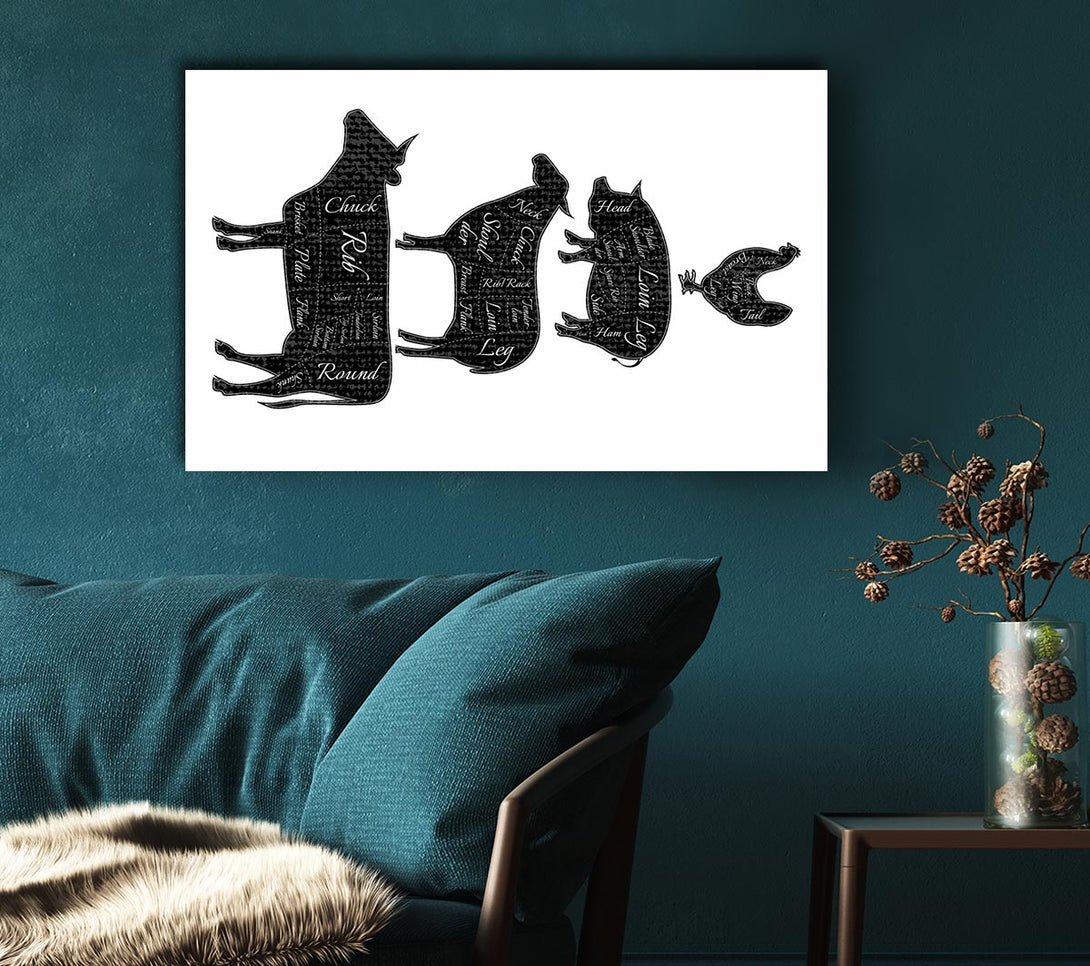  A Canvas Print of Butchers Selection 2 Canvas Print