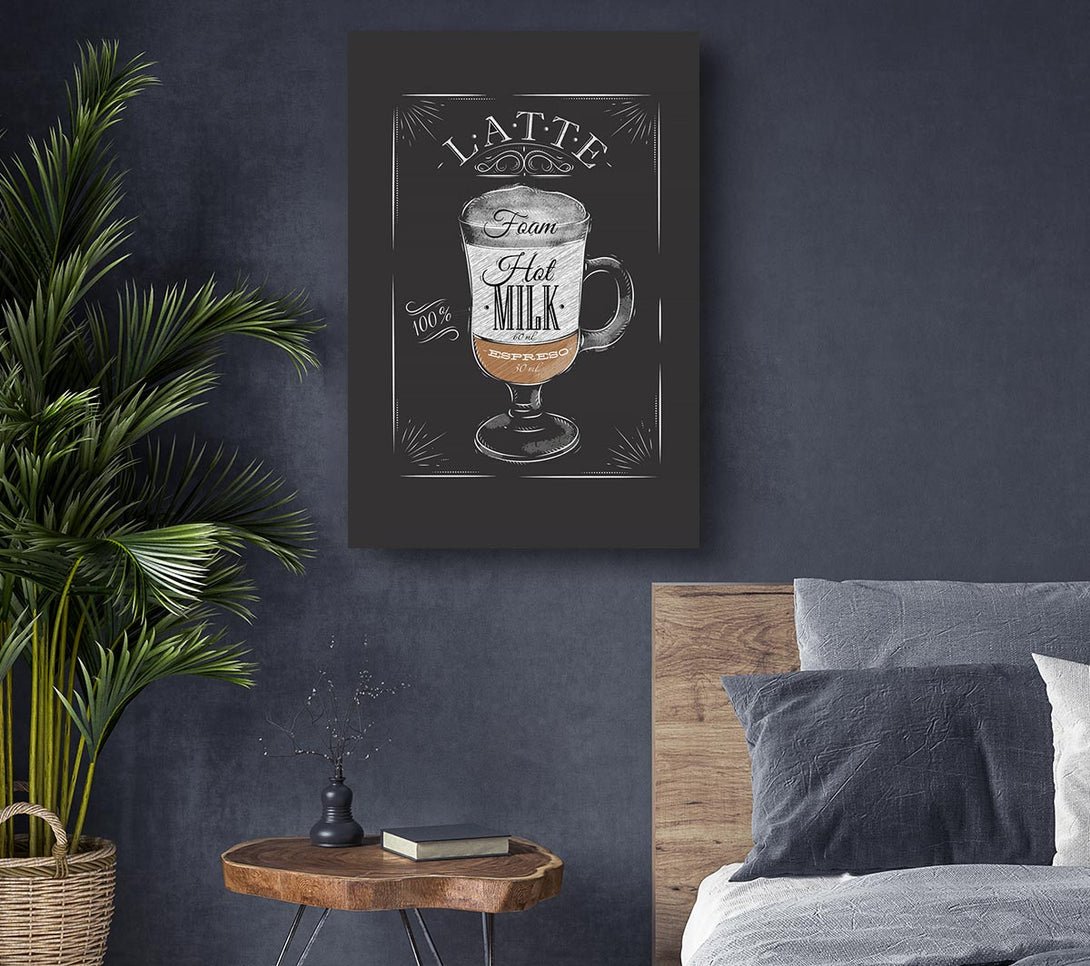 A Canvas Print of Latte Coffee 1 Canvas Art