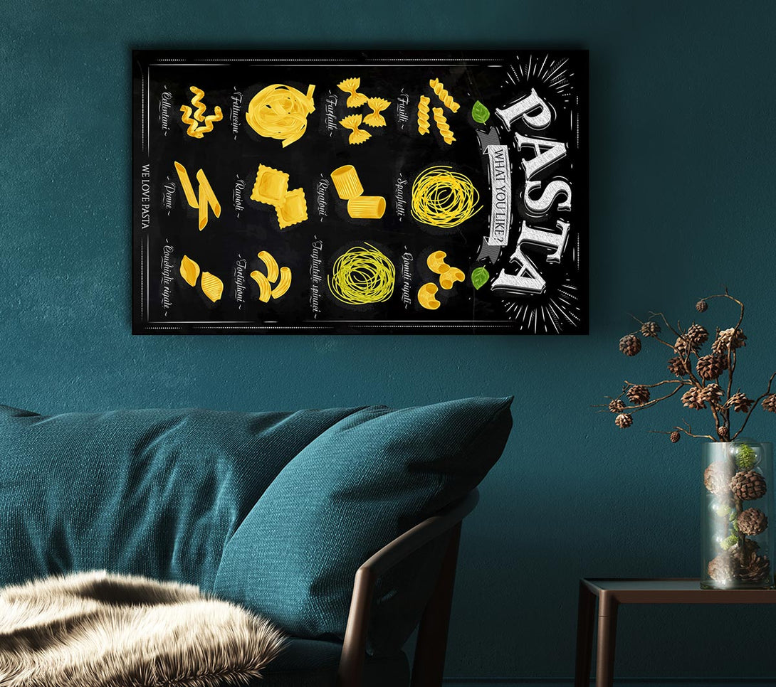  A Canvas Print of We Love Pasta Canvas Print