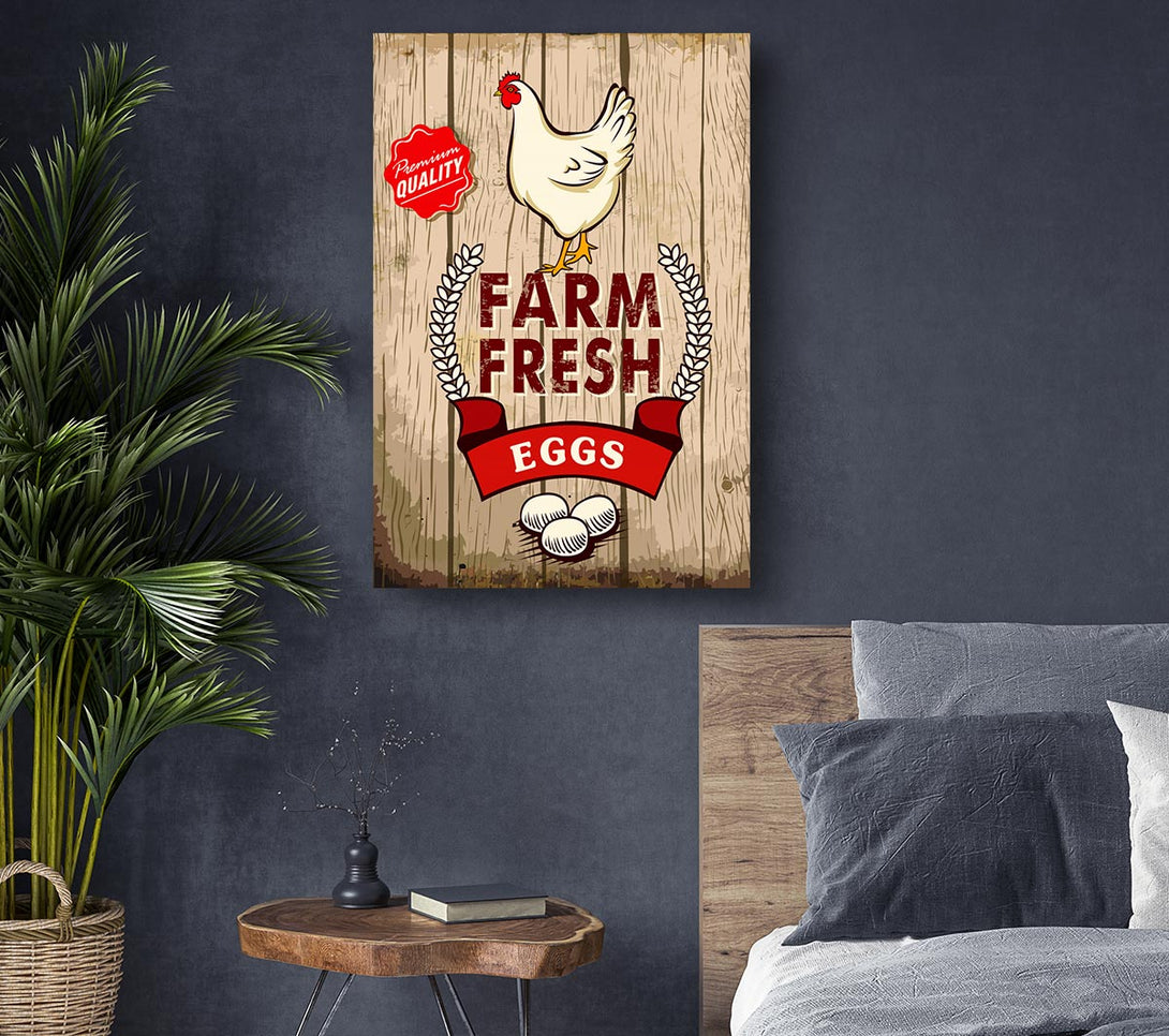  A Canvas Print of Farm Fresh Eggs Canvas Print