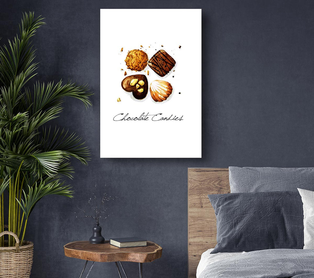  A Canvas Print of Chocolate Biscuit Cookies Canvas Print