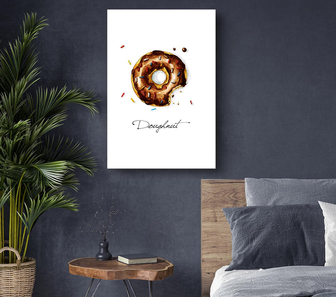  A Canvas Print of Chocolate Doughnut Canvas Art