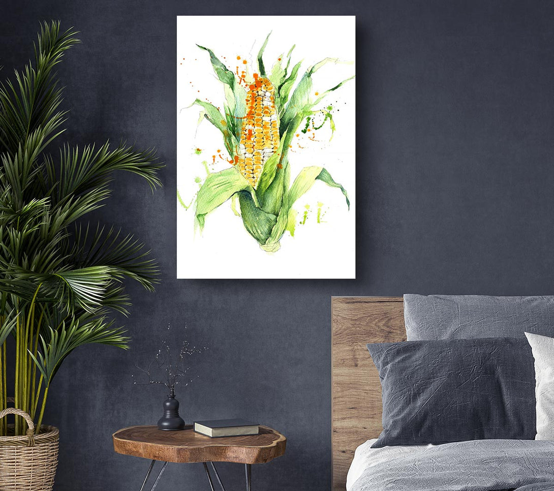  A Canvas Print of Sweetcorn 2 Canvas Wall Art