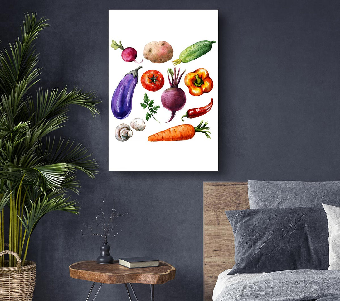  A Canvas Print of Vegetable Selection 2 Canvas Wall Art