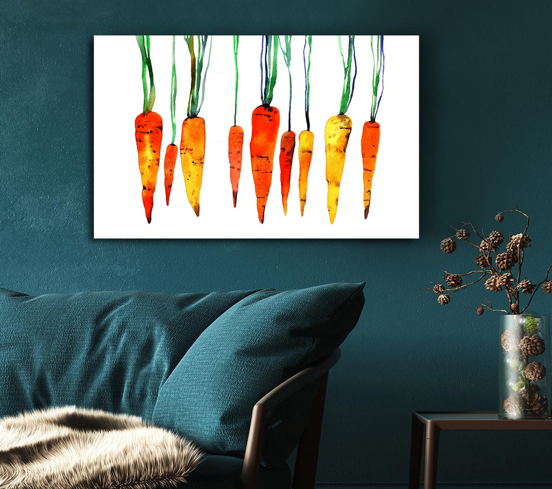  A Canvas Print of Dangling Carrots Canvas Art