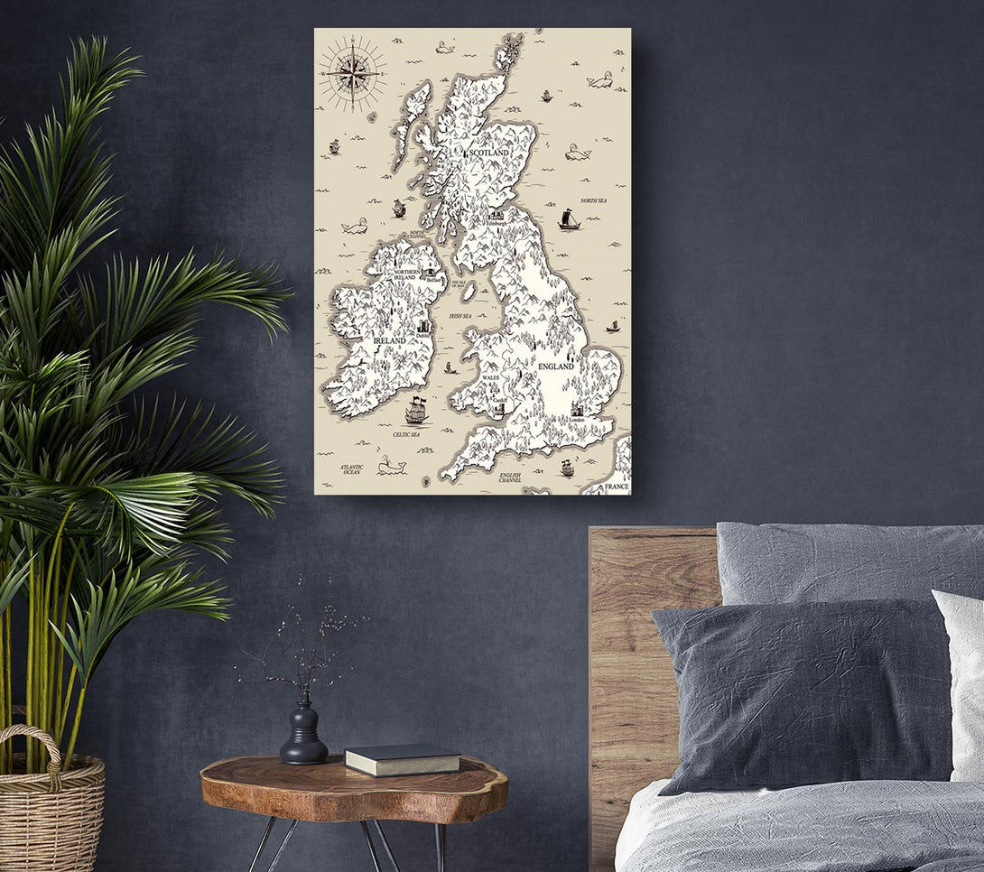  A Canvas Print of Scotland Island England And Wales Canvas Print