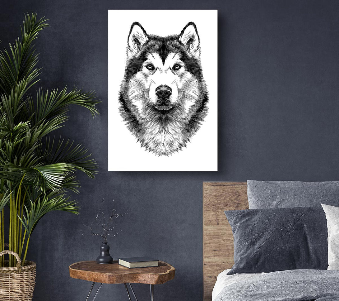  A Canvas Print of Husky Wolf Canvas Art