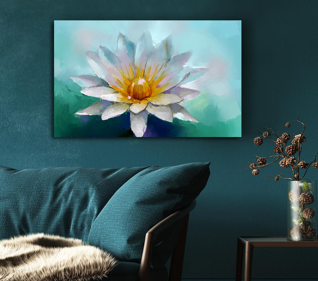  A Canvas Print of Water Lily Canvas Wall Art