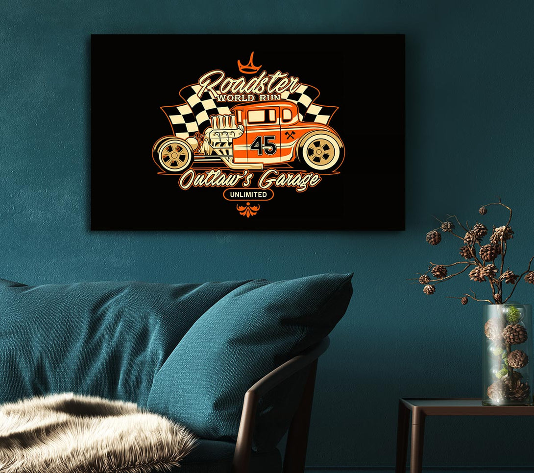  A Canvas Print of Outlaws Garage Canvas Art