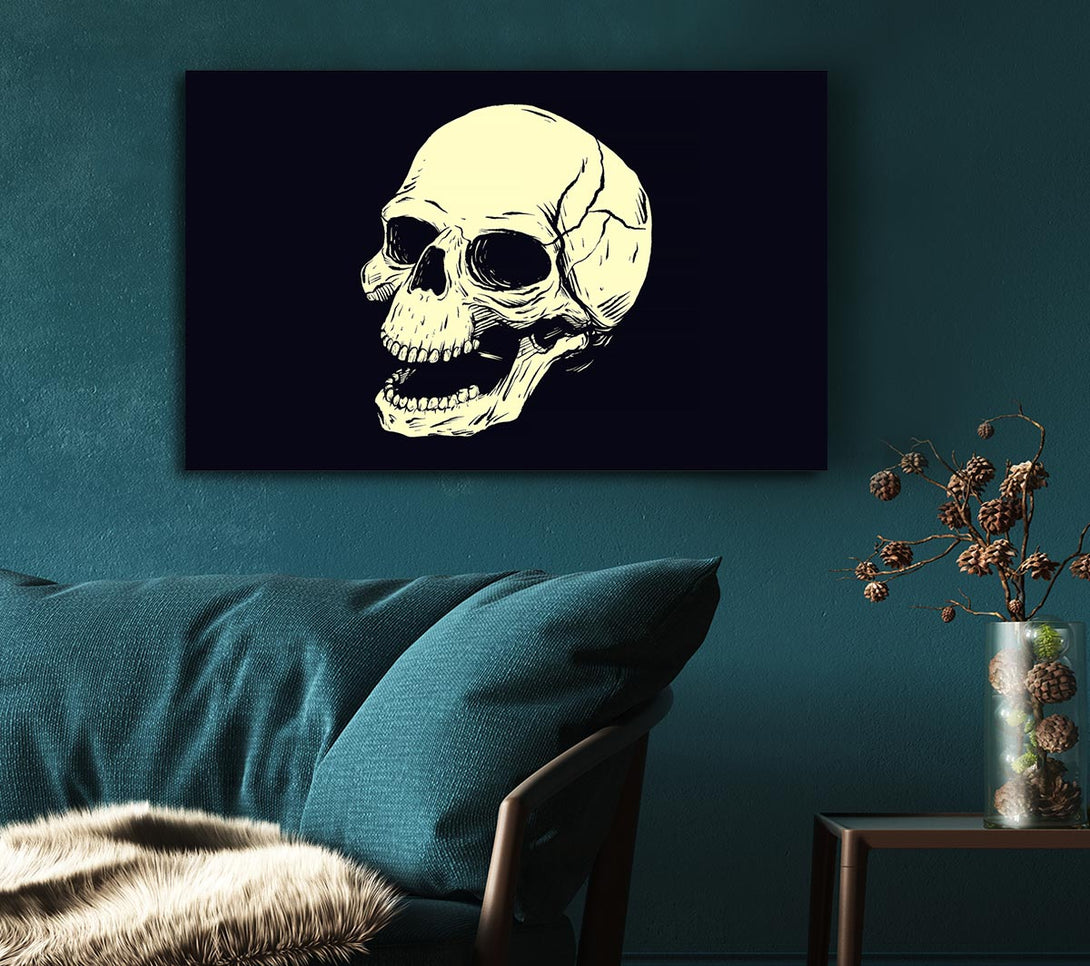  A Canvas Print of Laughing Skull Canvas Wall Art