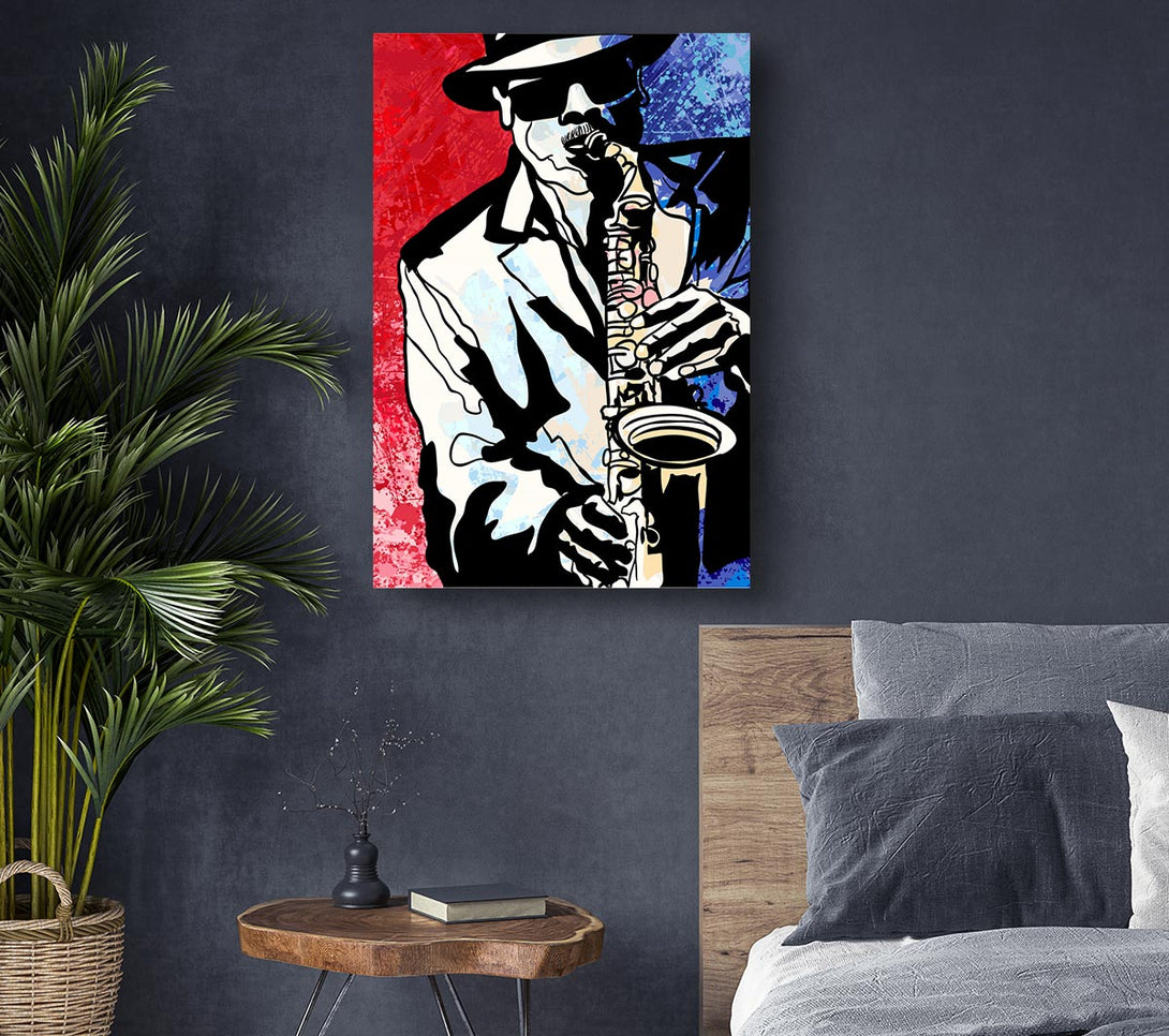  A Canvas Print of Saxaphone Blues Canvas Art