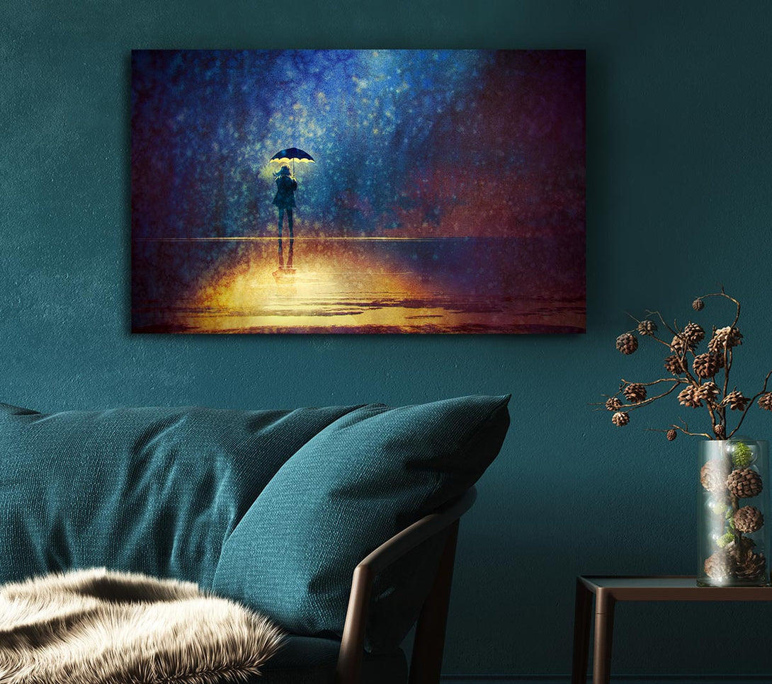  A Canvas Print of Golden Rain Sparkle Canvas Art