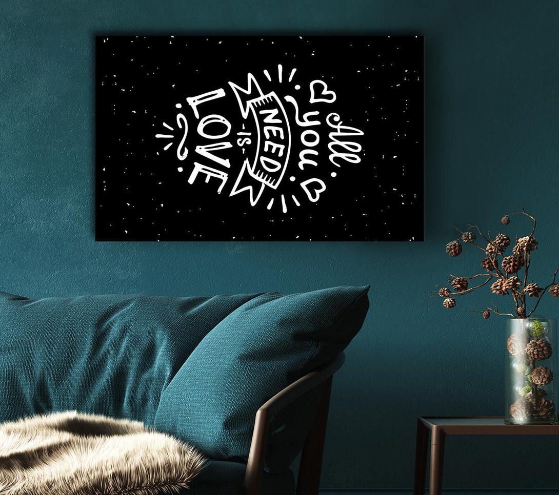  A Canvas Print of All You Need Is Love 1 Canvas Art