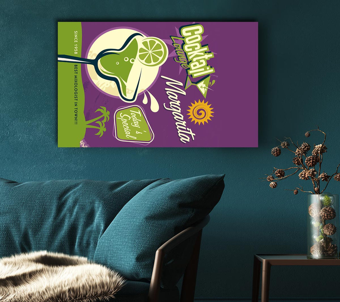  A Canvas Print of Margarita Cocktail Canvas Wall Art
