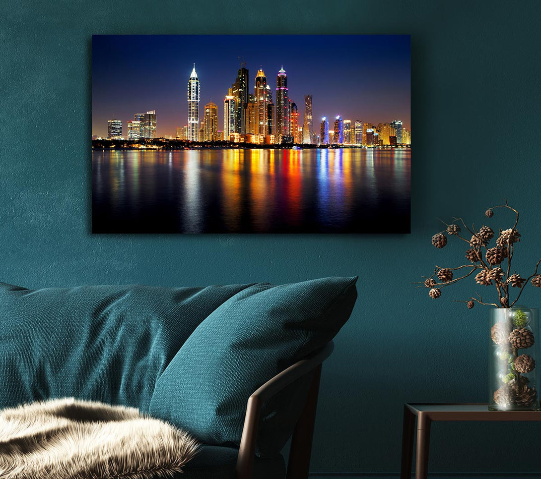  A Canvas Print of Colourful Reflections Canvas Wall Art