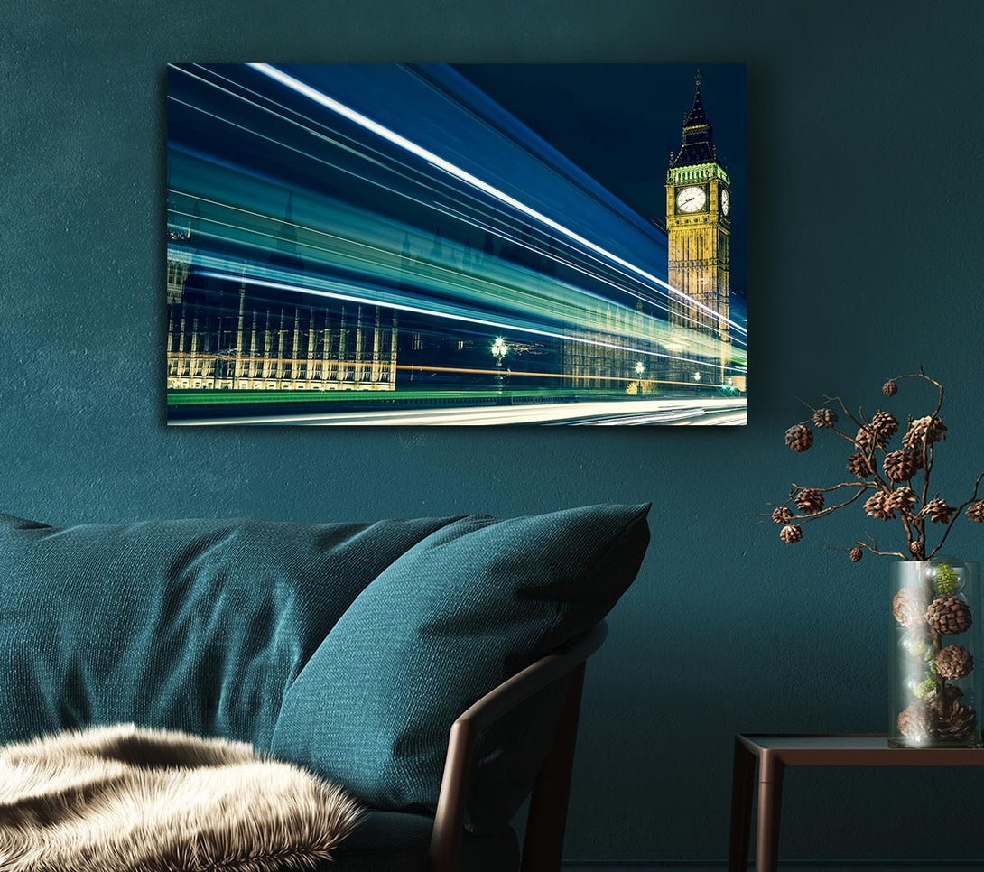  A Canvas Print of Big Ben Speed Of Light 6 Canvas Print