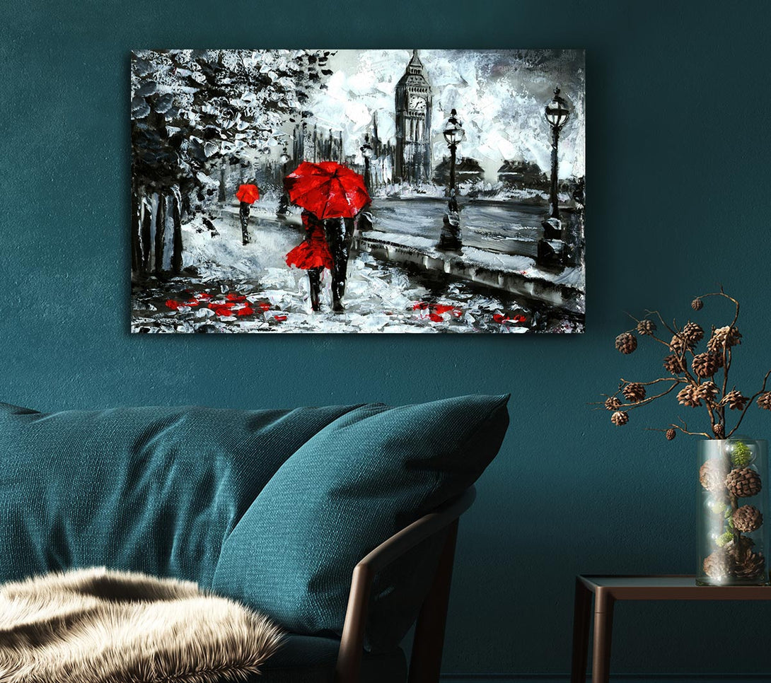  A Canvas Print of Lovers In The City Canvas Art