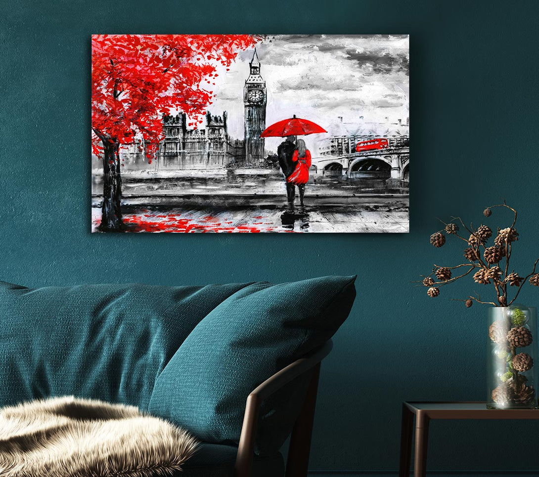  A Canvas Print of Romantic Big Ben Walk Canvas Art