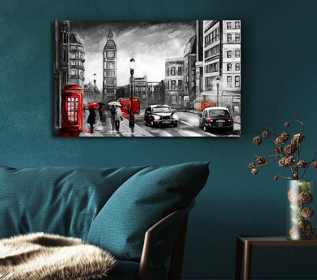  A Canvas Print of Iconic London Streets Canvas Print