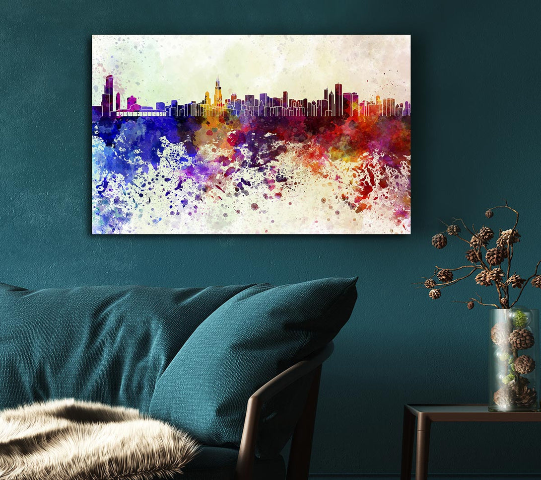  A Canvas Print of Rainbow Splash 1 Canvas Print