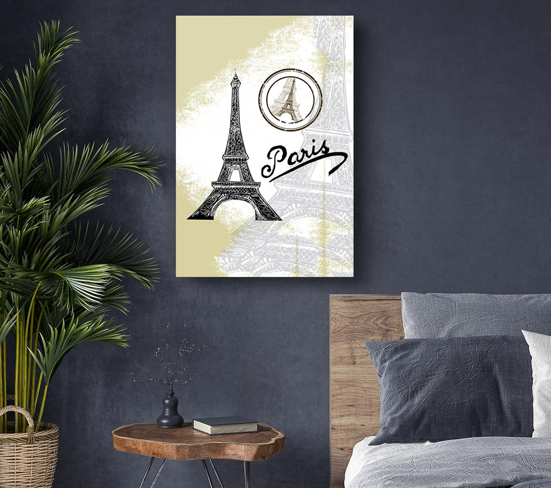  A Canvas Print of Eiffel Tower Canvas Wall Art