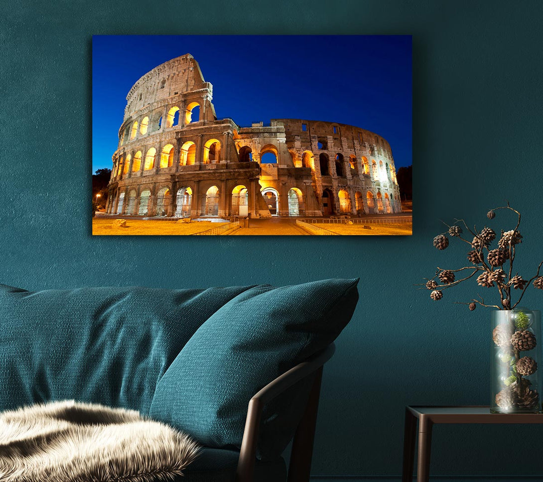  A Canvas Print of Colosseum Under The Twilight Canvas Art