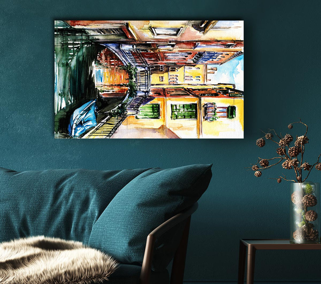  A Canvas Print of Bridge In The Water Canvas Art