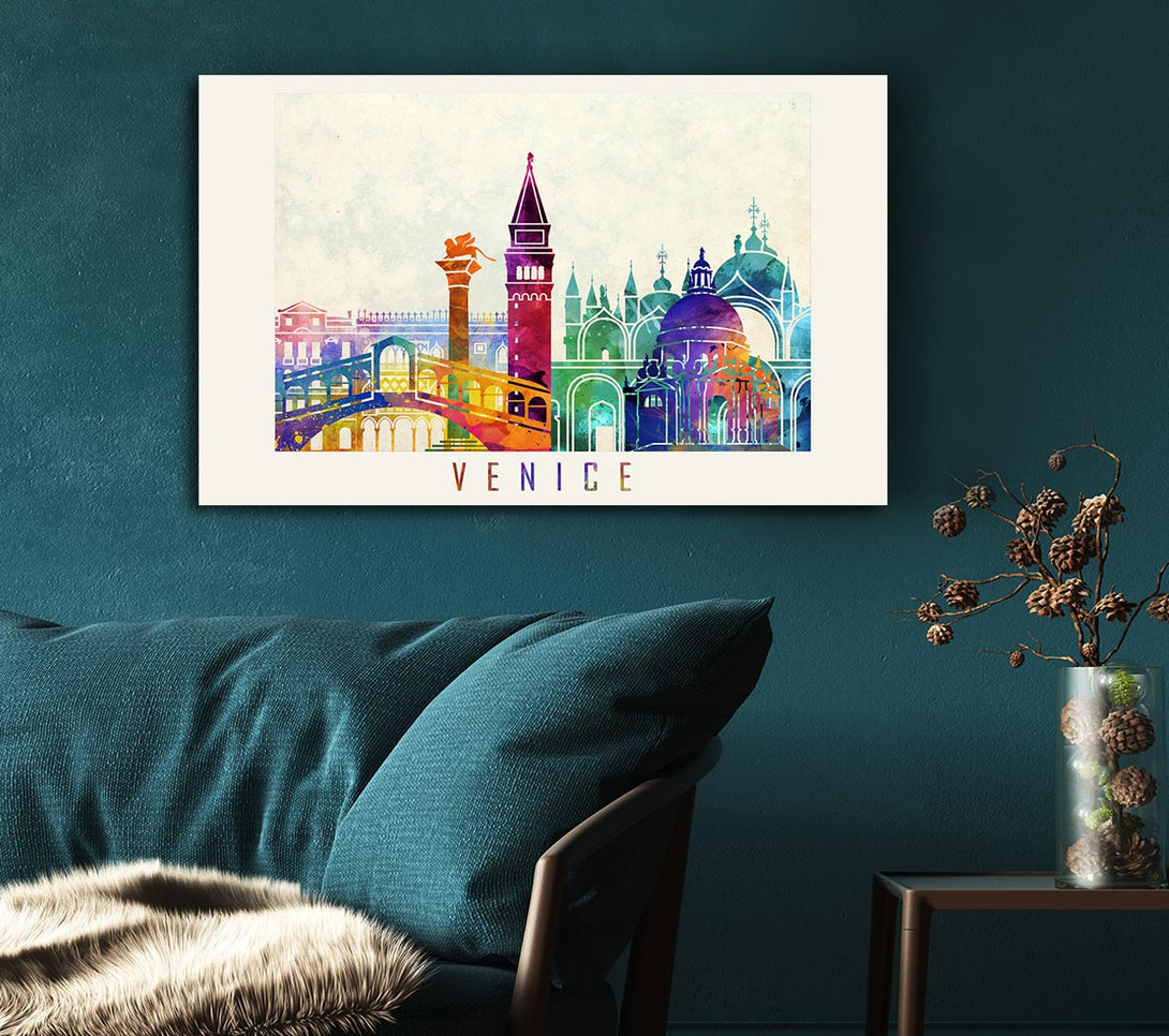 A Canvas Print of Rainbow City Canvas Wall Art