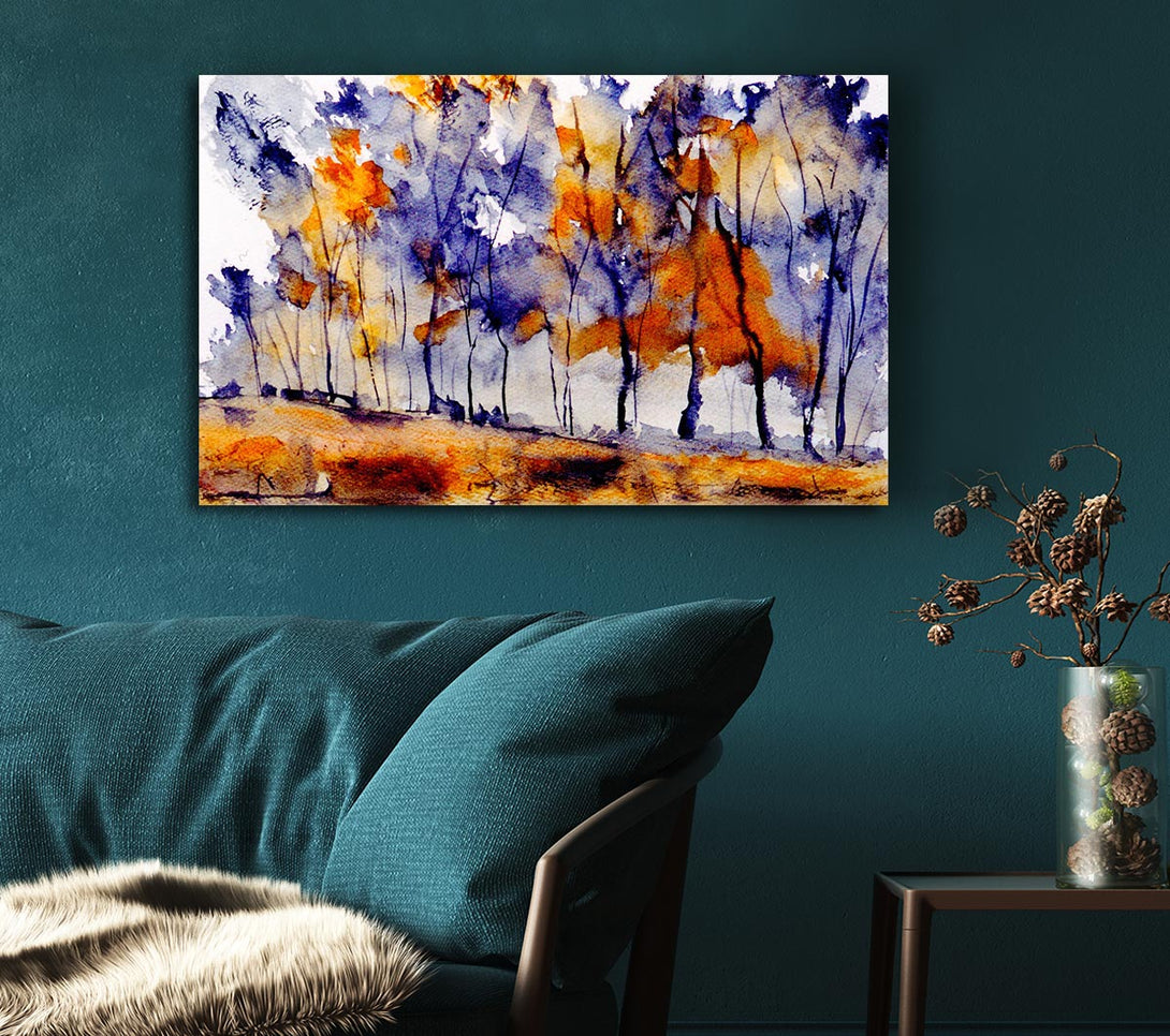  A Canvas Print of Autumn Trees Canvas Wall Art
