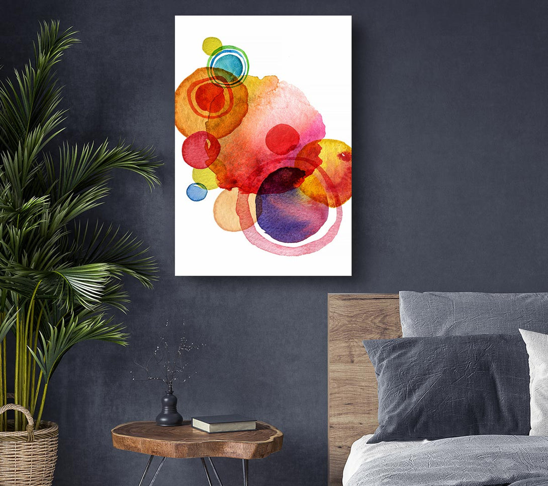  A Canvas Print of Rainbow Planets Canvas Wall Art