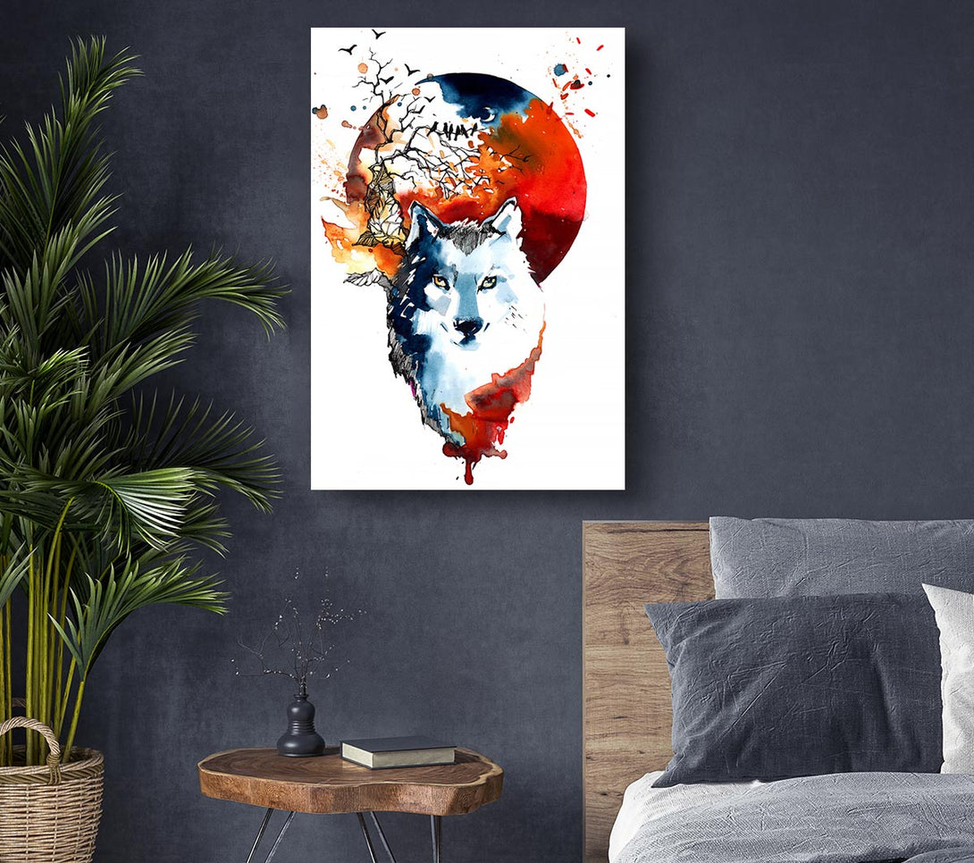  A Canvas Print of Wolf Sun Canvas Art
