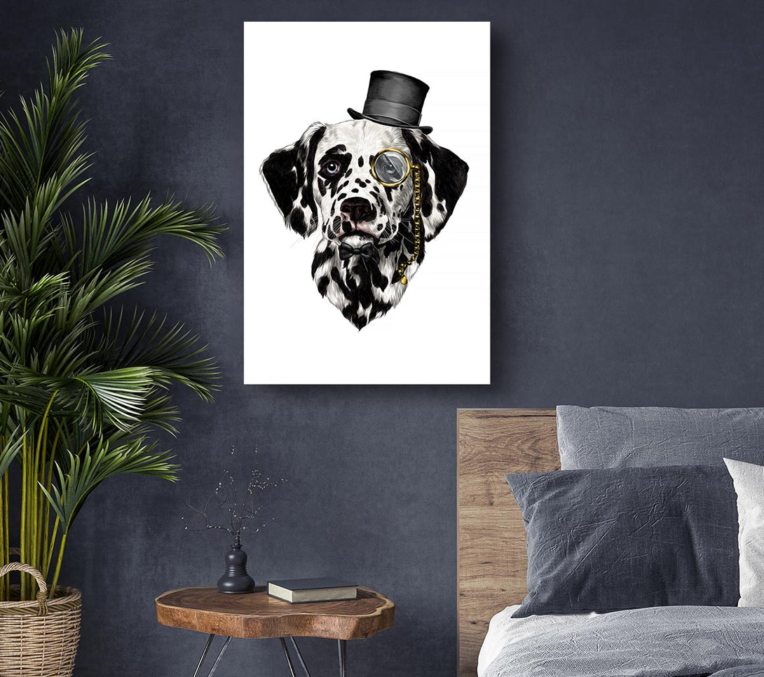  A Canvas Print of Clever Dalmation Dog Canvas Wall Art