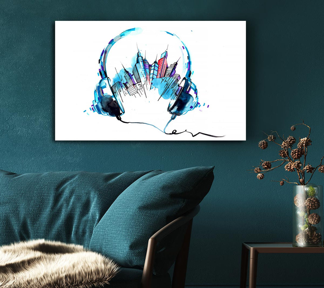  A Canvas Print of NYC Music Venues Canvas Print