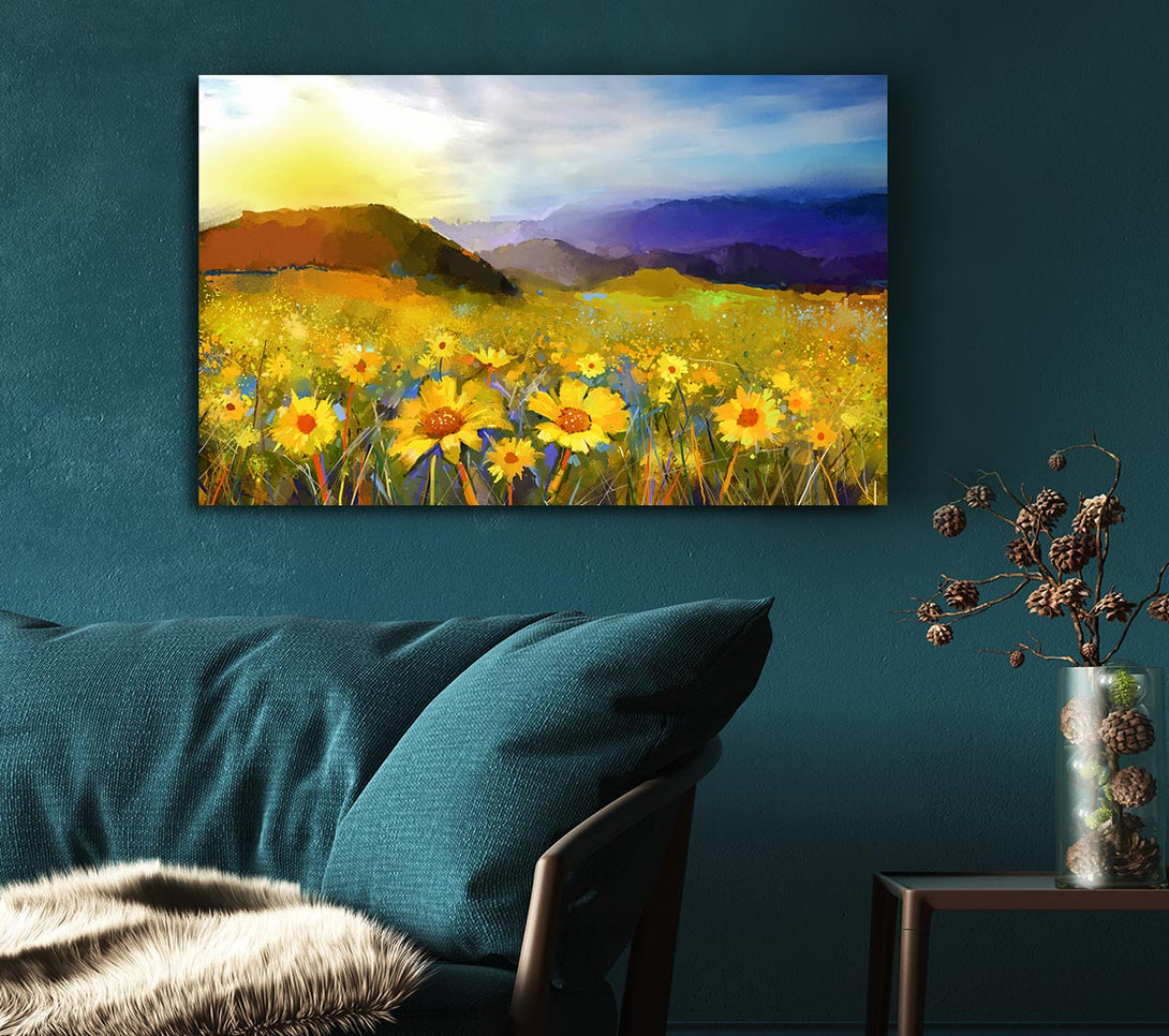  A Canvas Print of Yellow Mountain Sunrise Canvas Print