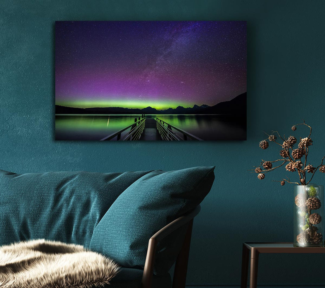  A Canvas Print of Glow Of The Northern Lights Canvas Wall Art