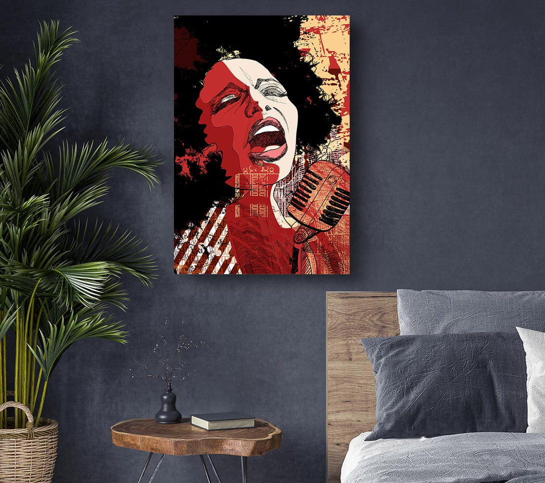  A Canvas Print of Femail Vocalist Canvas Wall Art