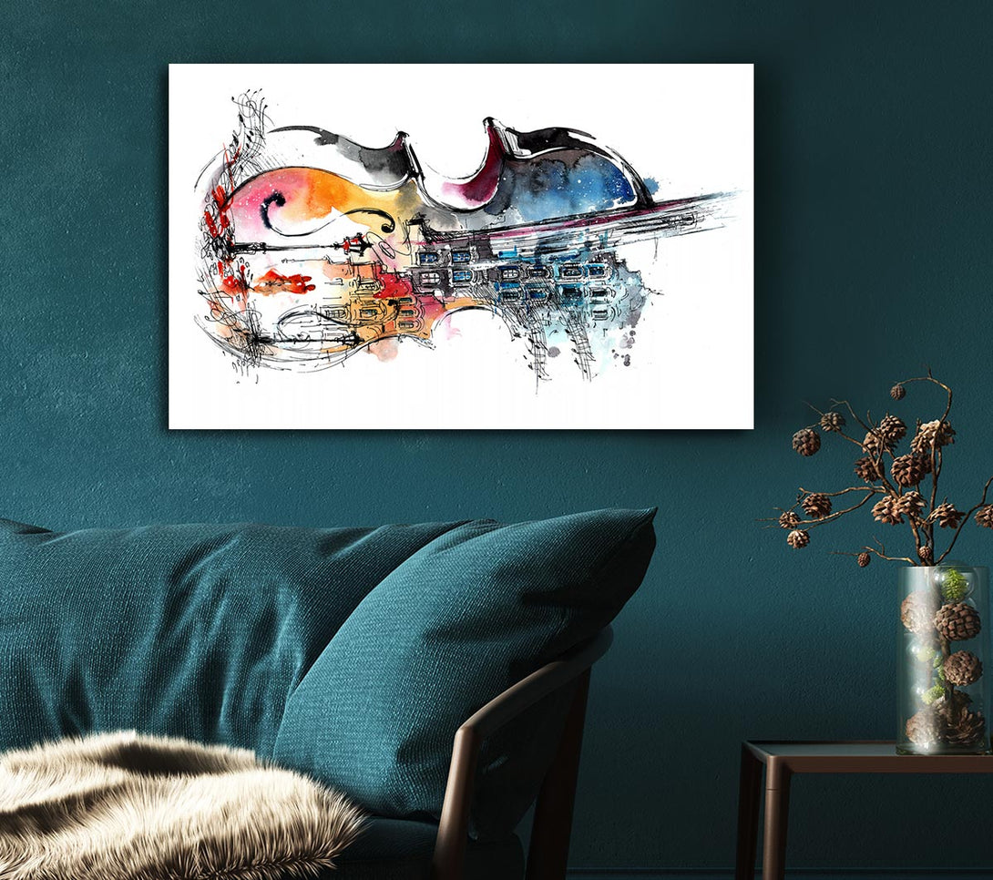  A Canvas Print of Double Bass In The Music Canvas Art