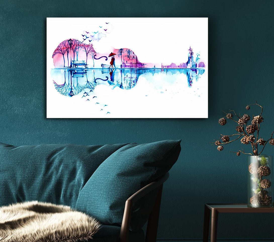  A Canvas Print of Violin Treeline Canvas Art