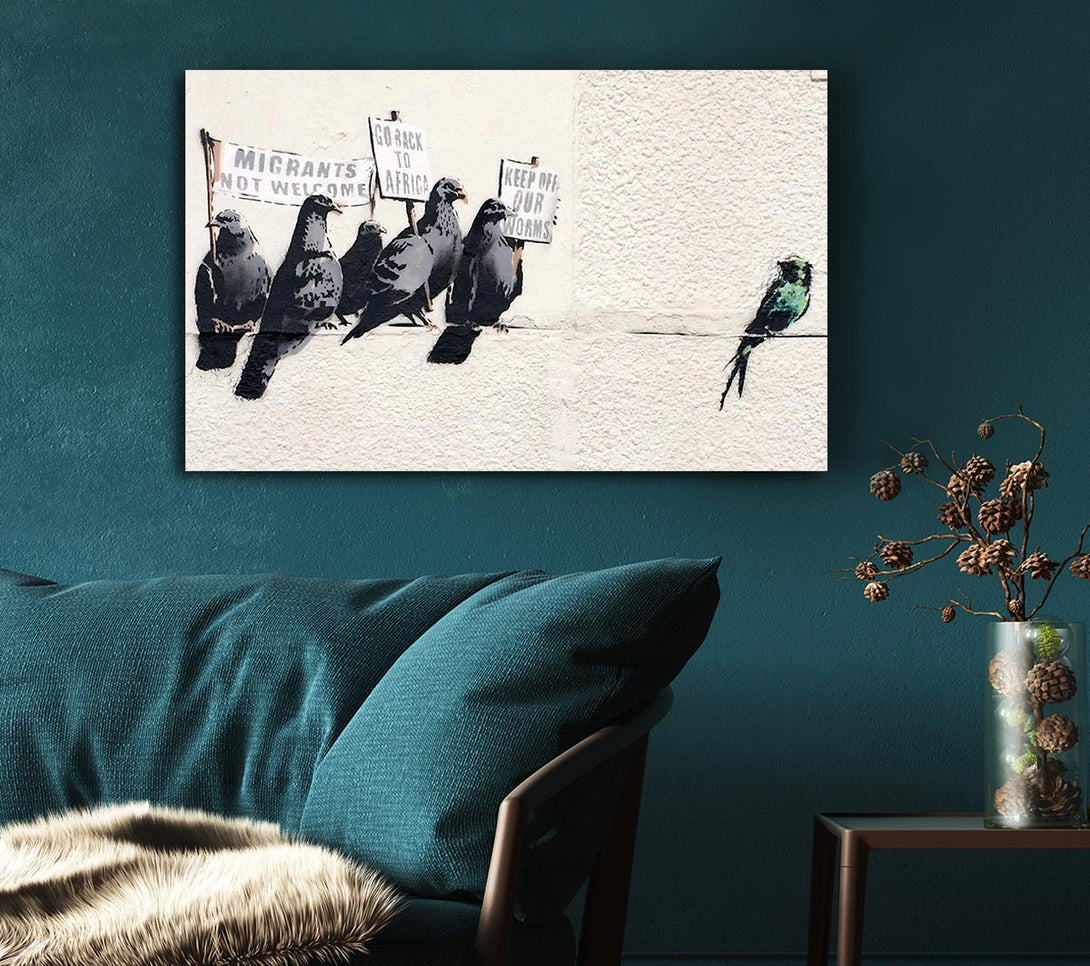  A Canvas Print of Banksy Batman Dark Knight Canvas Wall Art