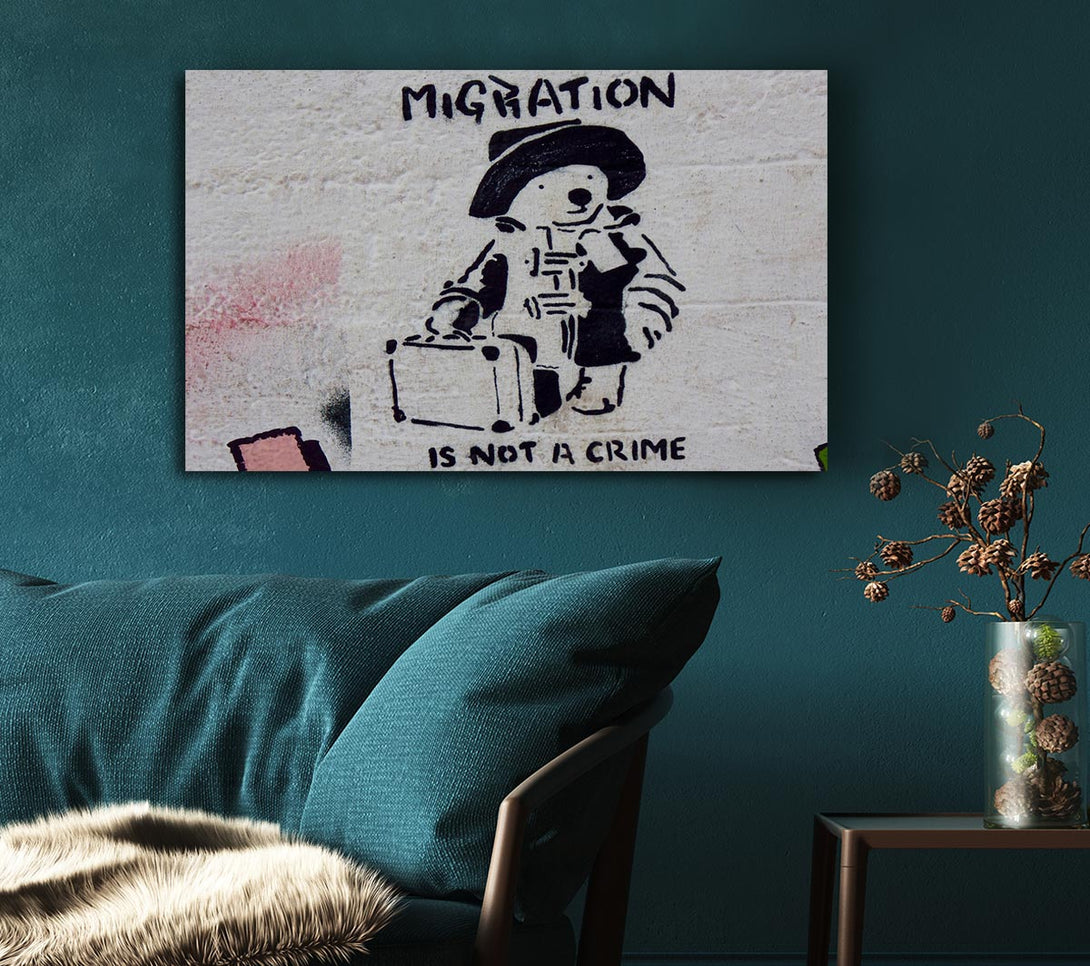  A Canvas Print of Banksy French Embassy Portrait Canvas Print