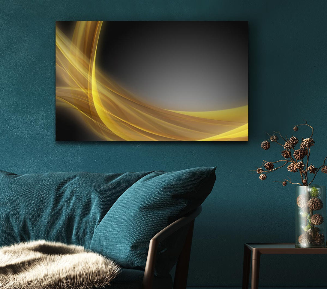  A Canvas Print of Yellow swirls through the gradients Canvas Print
