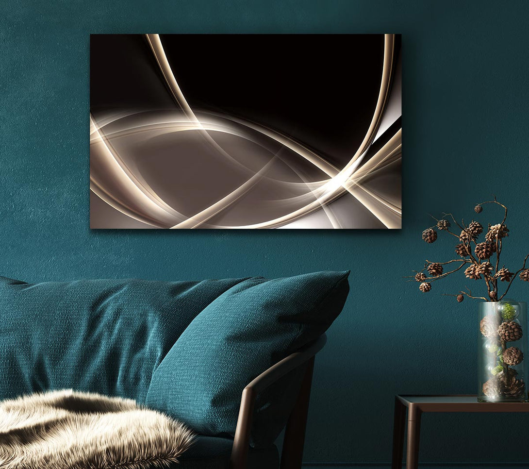 A Canvas Print of Streams of motion sepia Canvas Wall Art