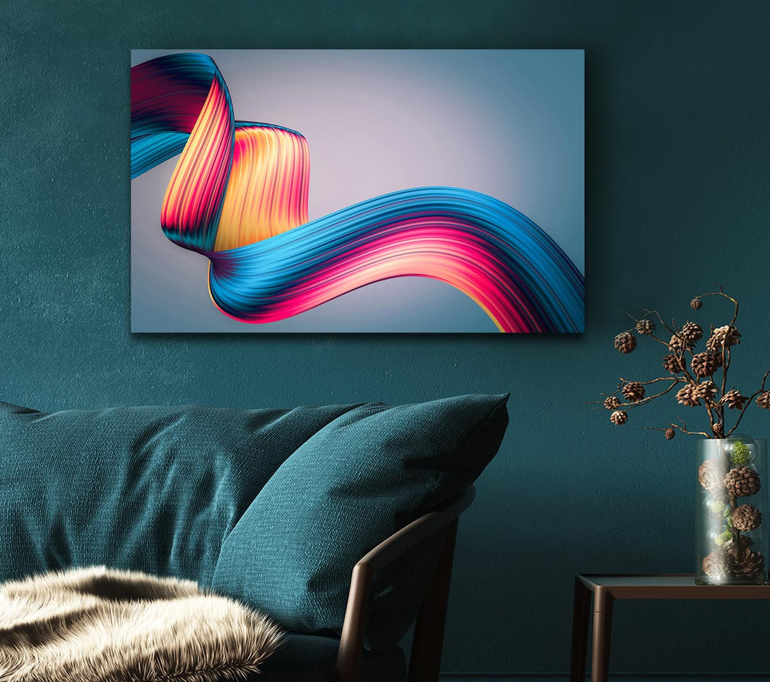  A Canvas Print of Ribbon of colour and light Canvas Print